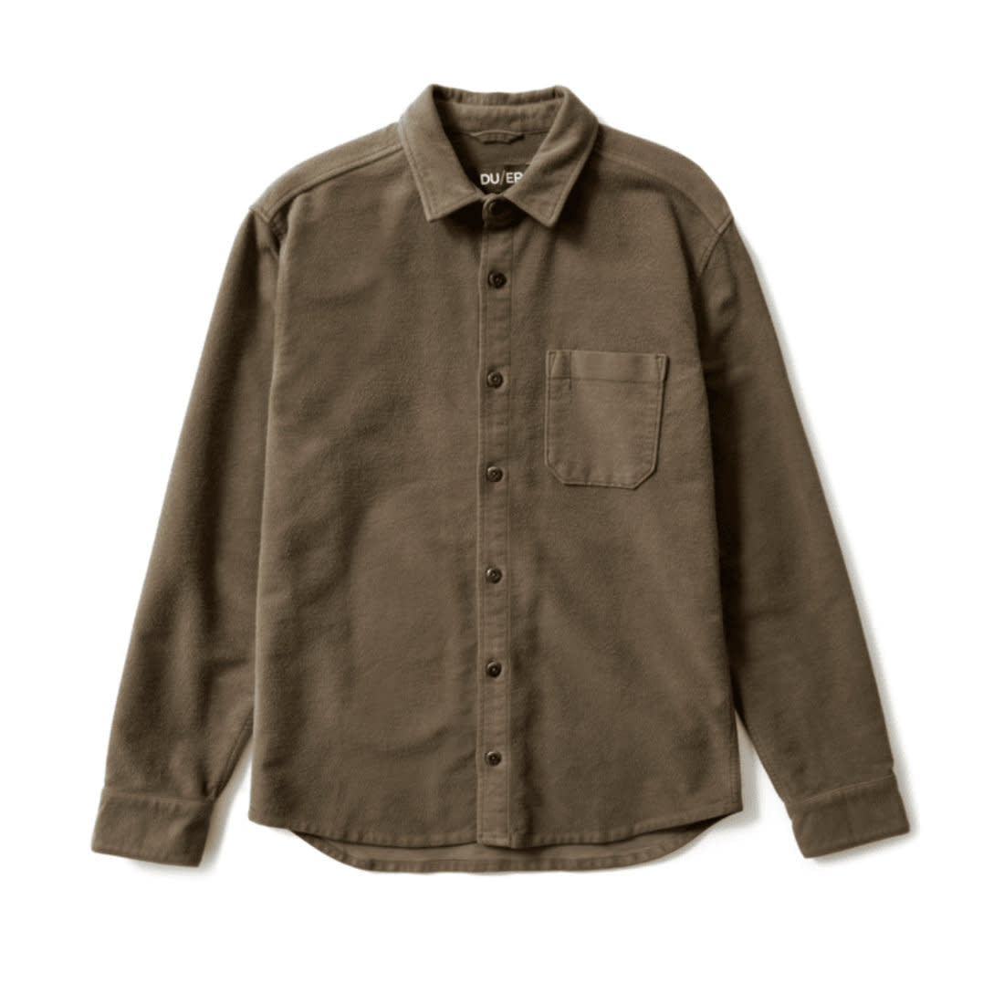 'Du/er No Sweat Moleskin Shirt' in 'Kalamata' colour