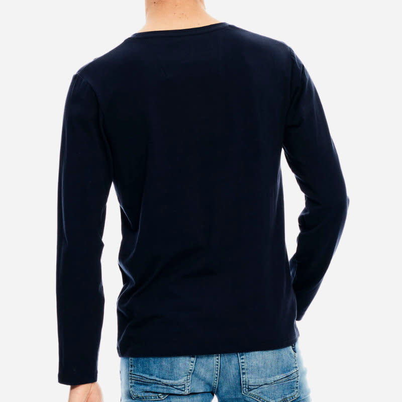 'Garcia Logo Print L/S Tee' in 'Dark Moon' colour