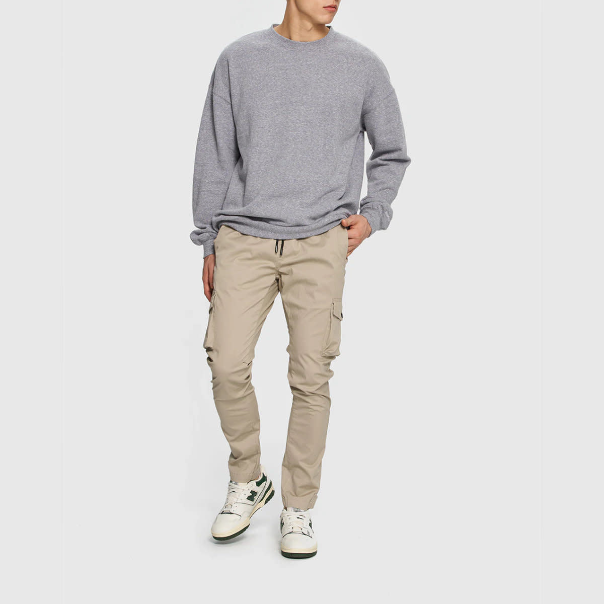 'Kuwalla-tee Triblend Crew Sweater' in 'Heather Grey' colour