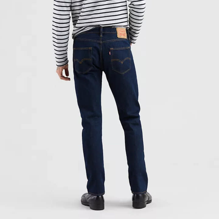 'Levis 501 Original Fit Jeans' in 'Rinse' colour