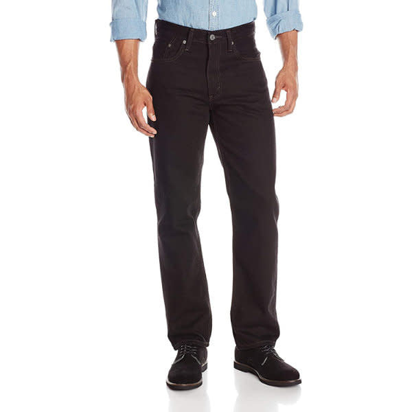 'Levis 516 Slim Straight Jeans' in 'Off Black' colour