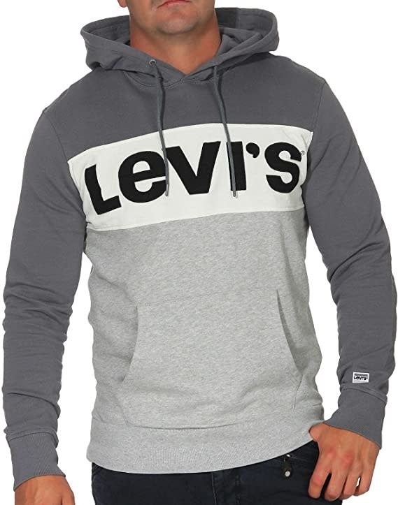 'Levis Colourblock Pullover Hoodie' in 'Grey' colour