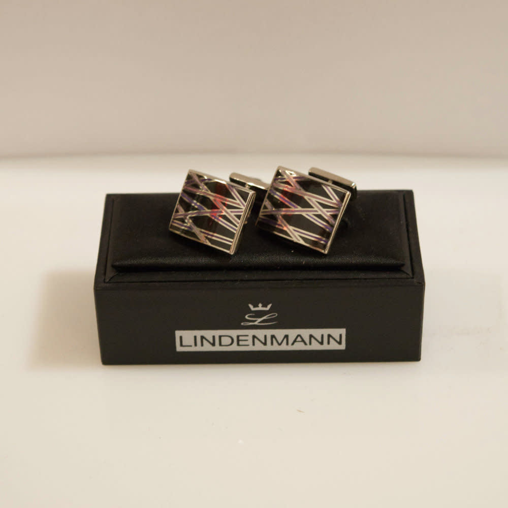 'Lindenmann Assorted Cufflinks' in 'Black Square' colour