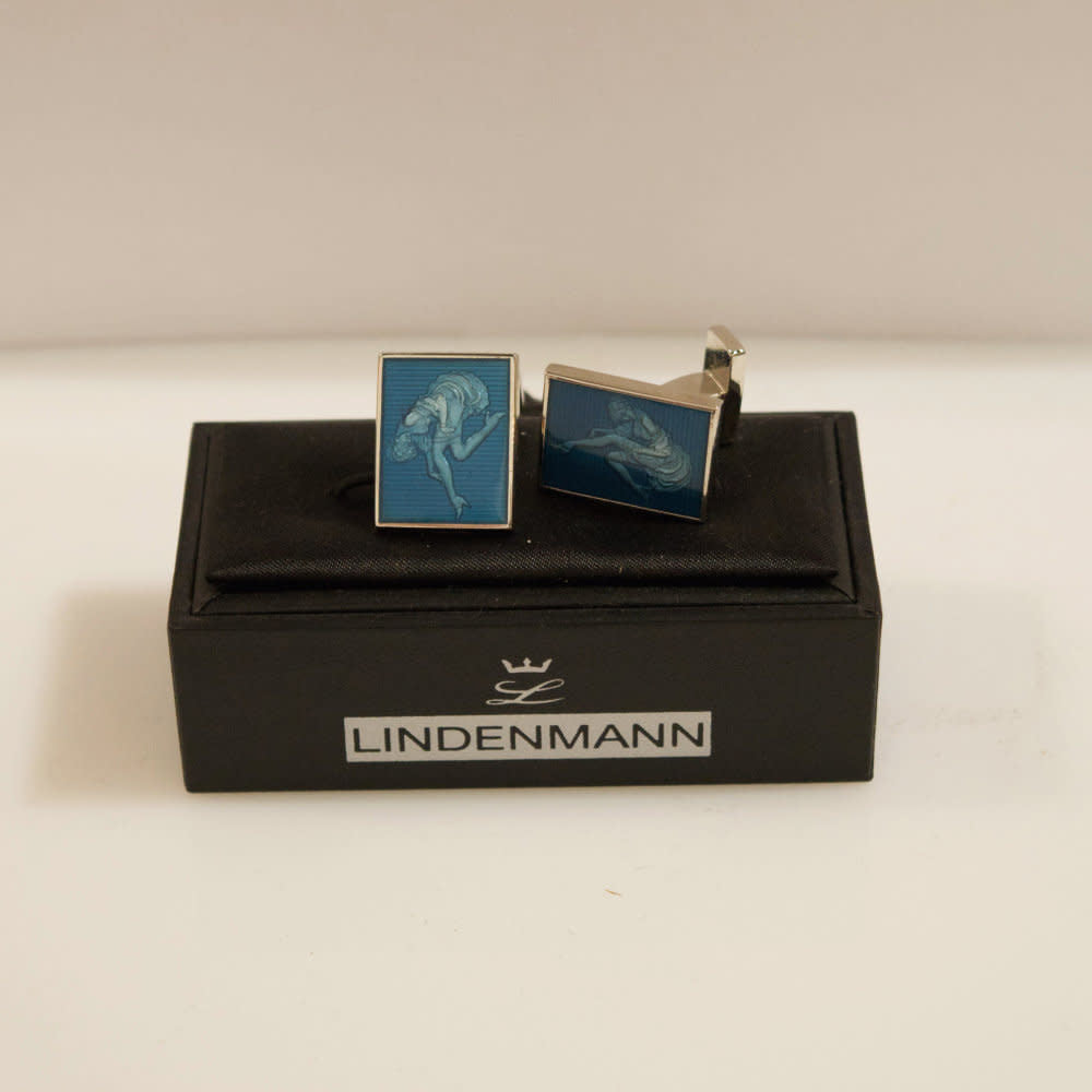'Lindenmann Assorted Cufflinks' in 'Blue Artwork' colour