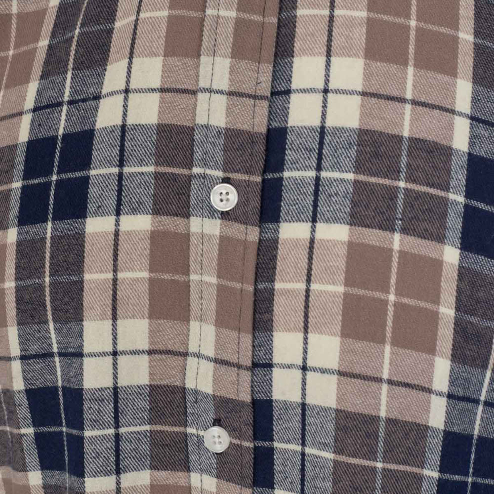 'MINIMUM Walther 9102 L/S Plaid Shirt' in 'Broken White' colour