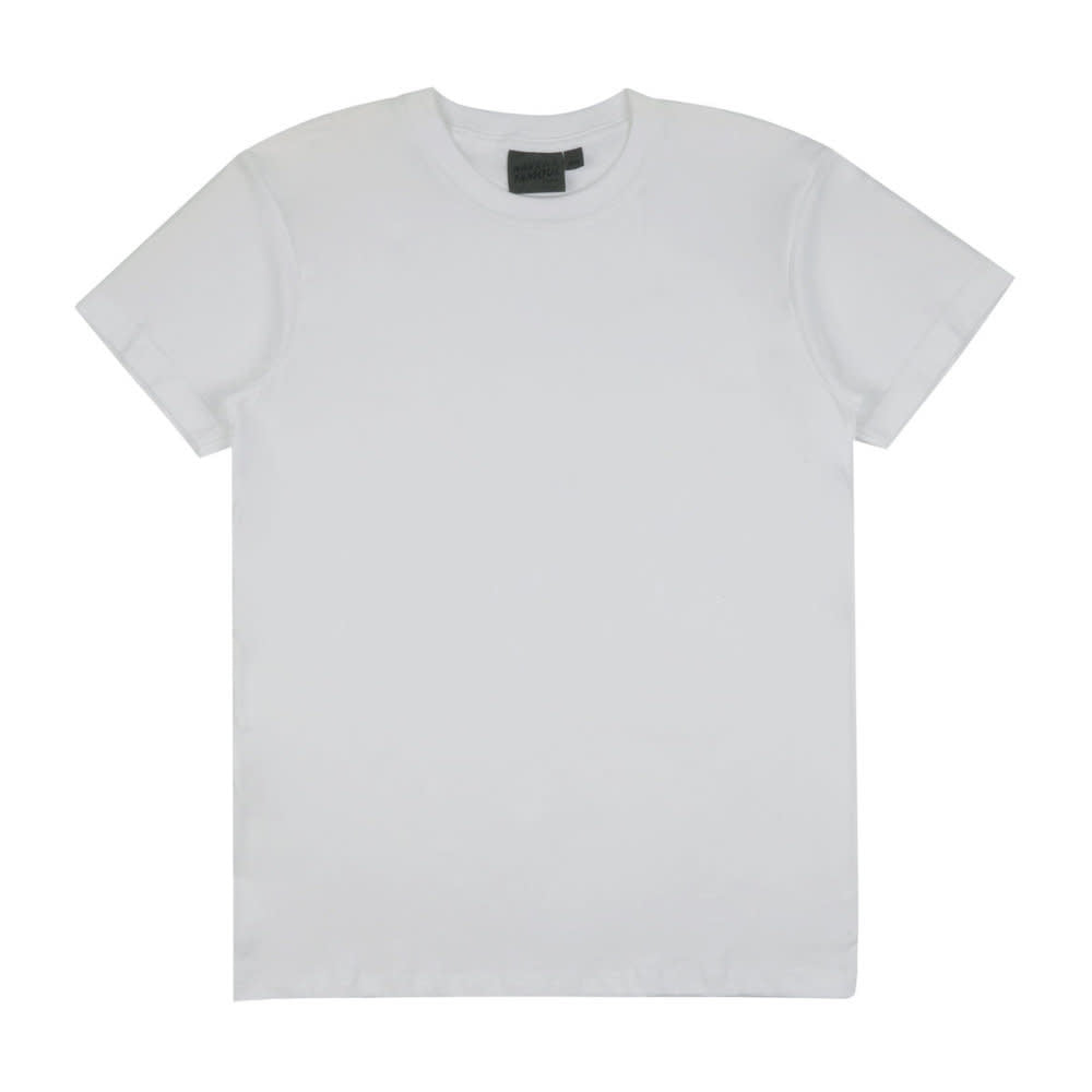 'Naked & Famous Circular Knit T-Shirt' in 'White' colour