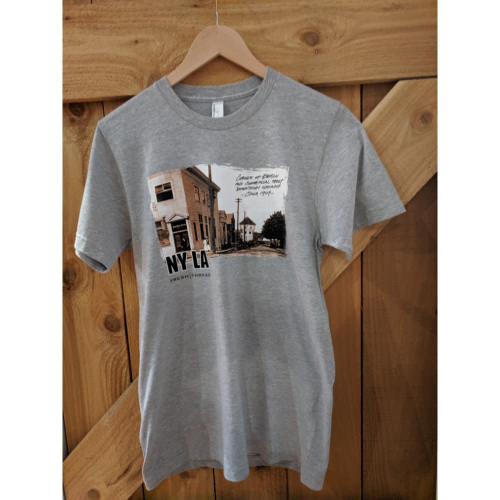 'NYLA Fresh Thread Nanaimo Heritage Tee - Commercial Street' in 'Grey' colour
