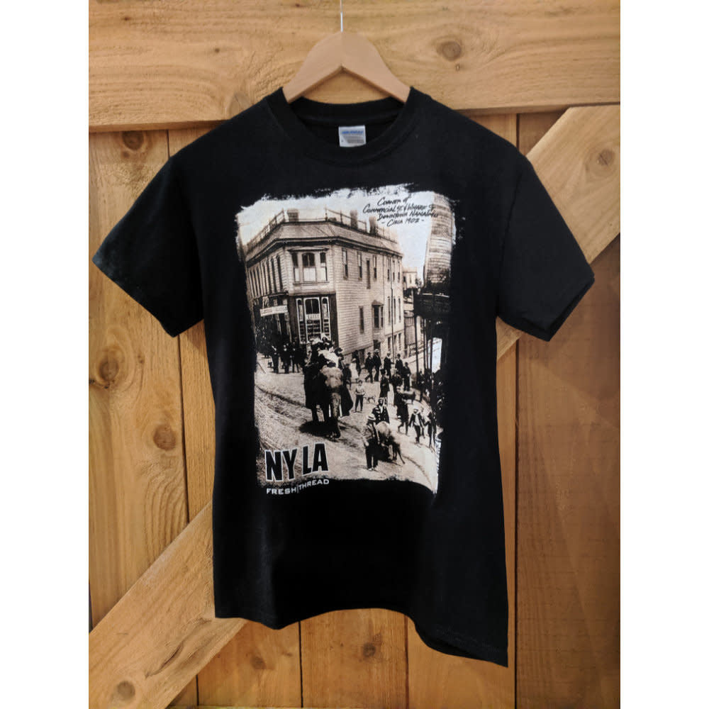 'NYLA Fresh Thread Nanaimo Heritage Tee - Elephants' in 'Black' colour