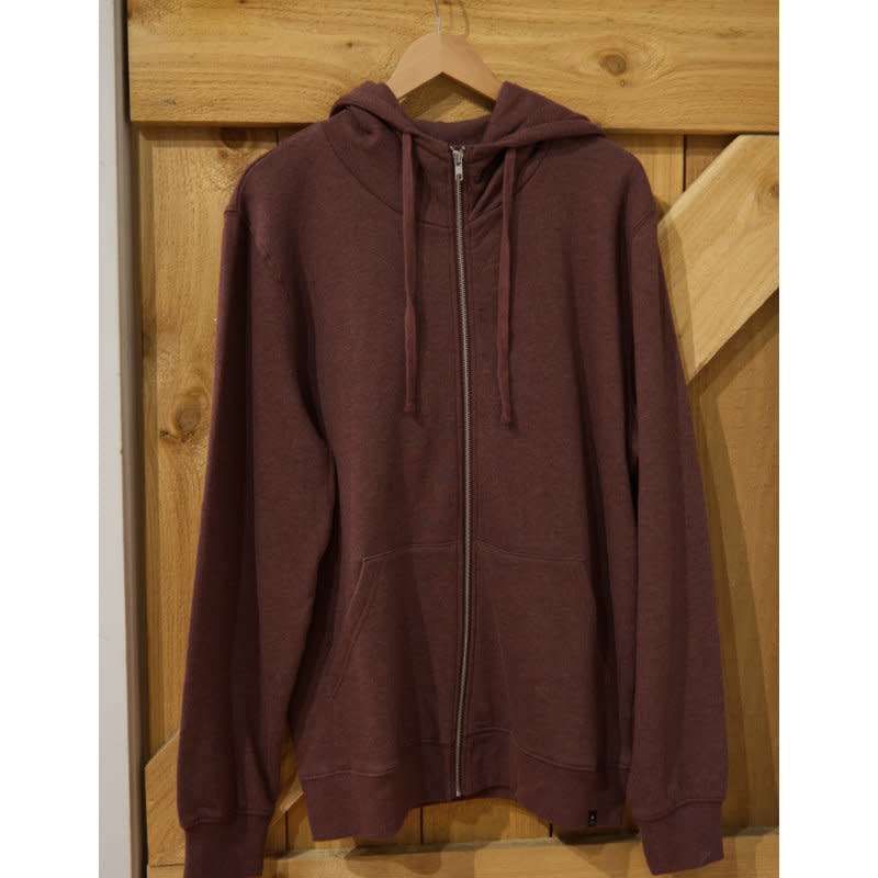 'Revolution Albert Zip Hoodie' in 'Bordeaux' colour