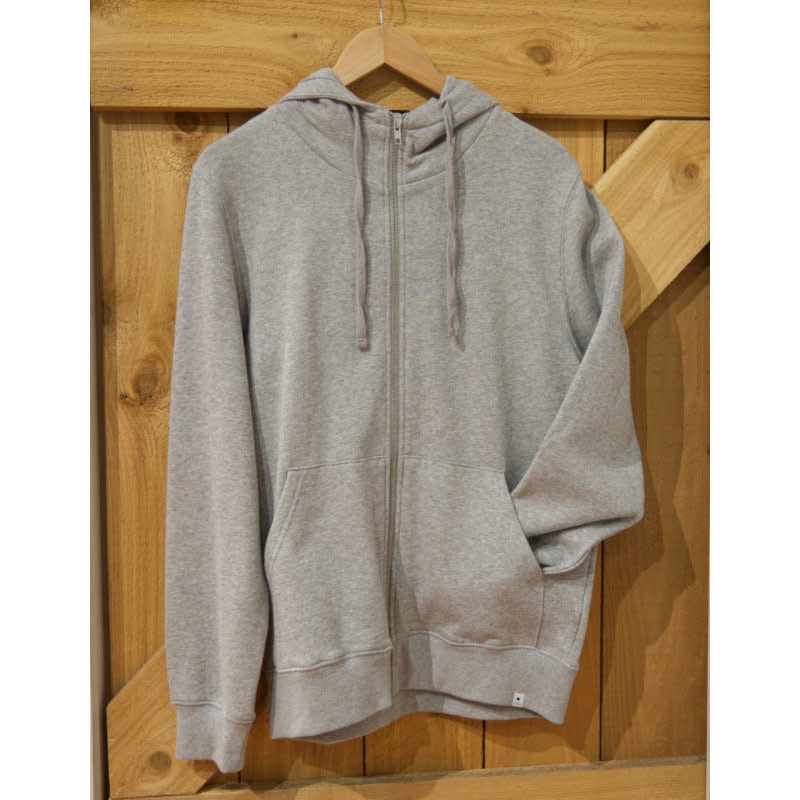 'Revolution Albert Zip Hoodie' in 'Grey Melange' colour