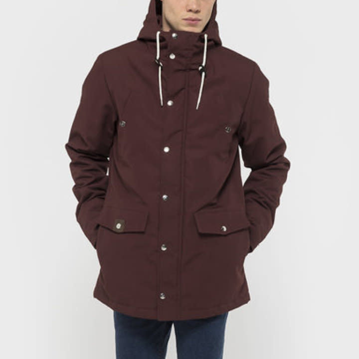 'Revolution Leif Parka Jacket' in 'Bordeaux' colour