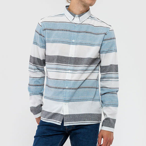 'Revolution Striped L/S Shirt' in 'Blue' colour