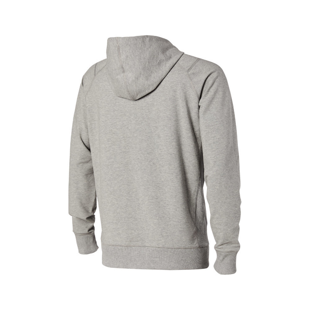 'SAXX Down Time Full-Zip Hoodie' in 'Grey Heather' colour