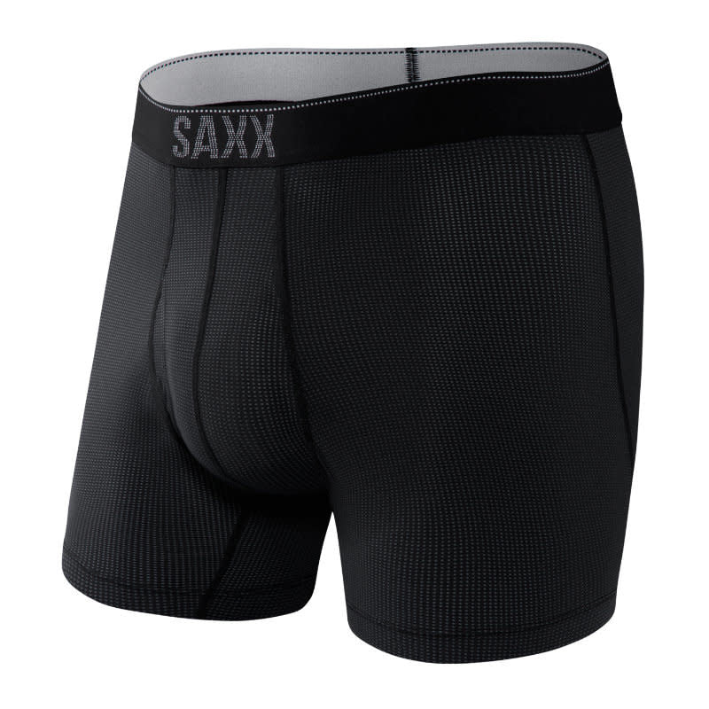 SAXX Quest Quick Dry Mesh Boxer Brief - Black - Black - 1 - Underwear - Boxer Briefs