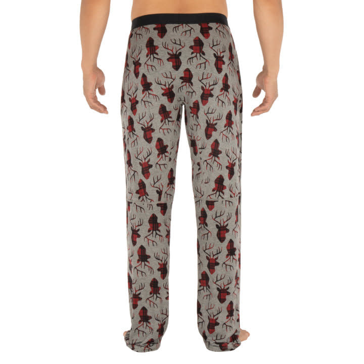 'SAXX Sleepwalker Pants' in 'Grey Buck Plaid' colour