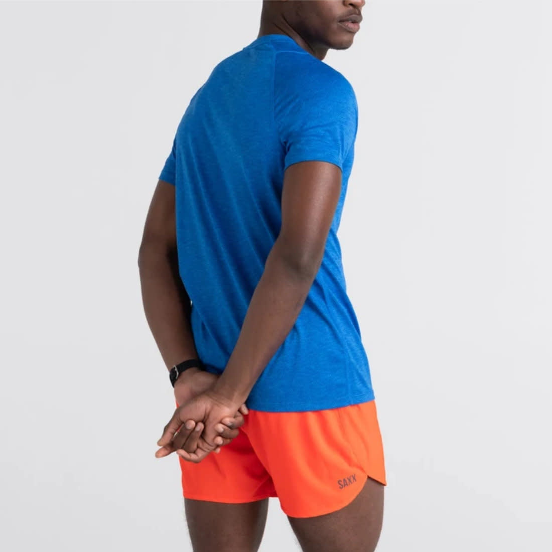 'SAXX Aerator S/S Tee' in 'Peak Blue Heather' colour