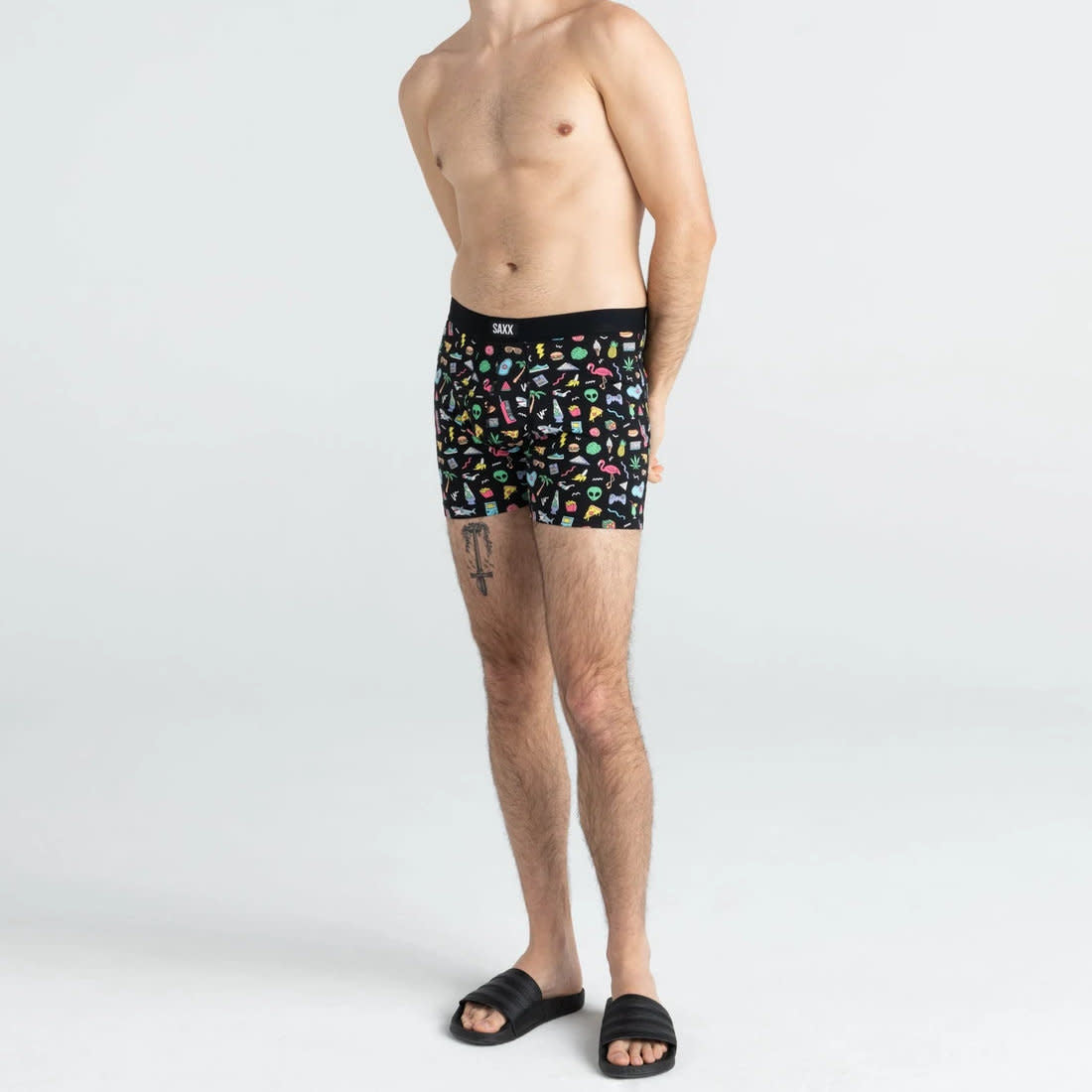 'SAXX Daytripper Boxer Brief - Fun Bits' in 'Black' colour