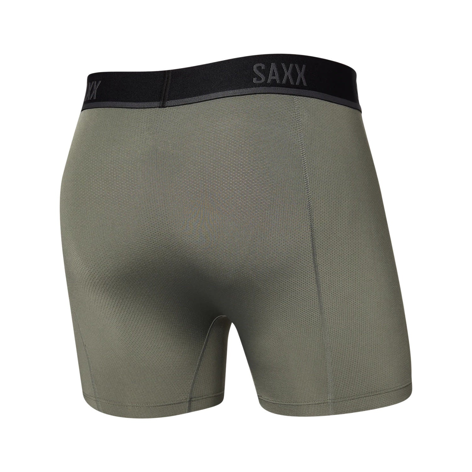 'SAXX Kinetic Light Compression Mesh Boxer Brief - Cargo' in 'Grey' colour