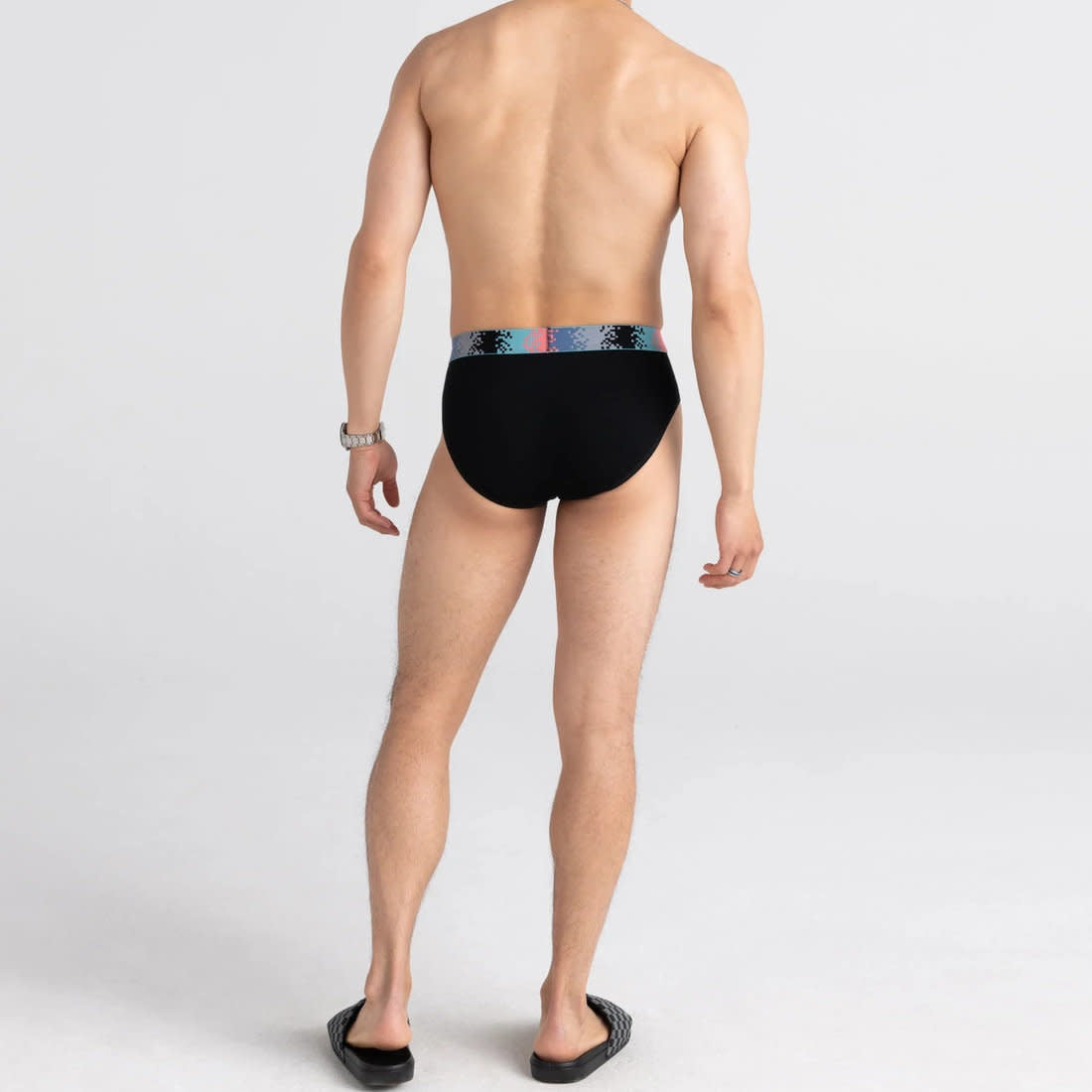 'SAXX Ultra Super Soft Brief - Tech Rec Wb' in 'Black' colour