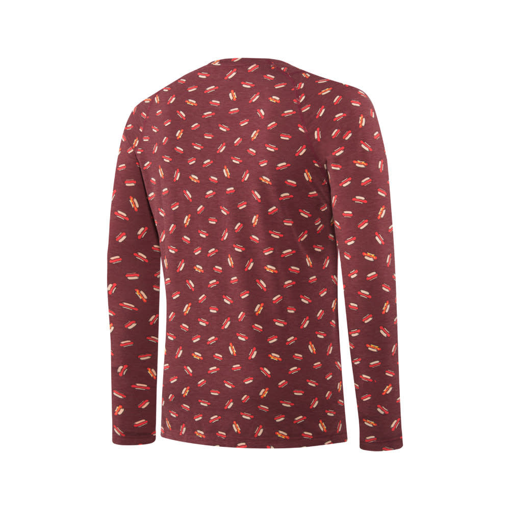 'SAXX Viewfinder L/S Crew Top - Hot Diggity' in 'Red' colour
