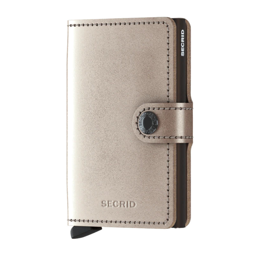 'Secrid Miniwallet - Metallic' in 'Champagne' colour