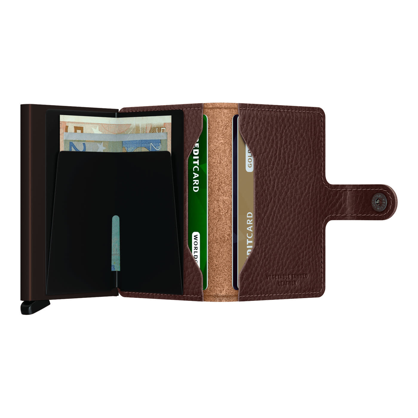 'Secrid Miniwallet - Veg' in 'Espresso-Brown' colour