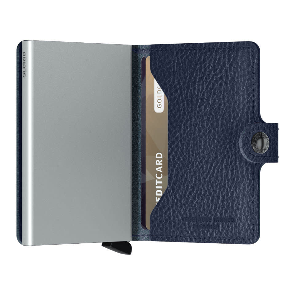 'Secrid Miniwallet - Veg' in 'Navy-Silver' colour
