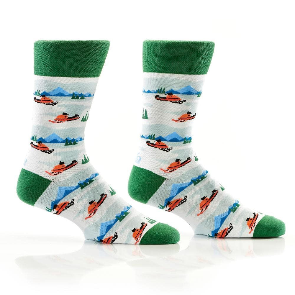 'Yo Sox Snow Trails Crew Socks' in 'Blue' colour