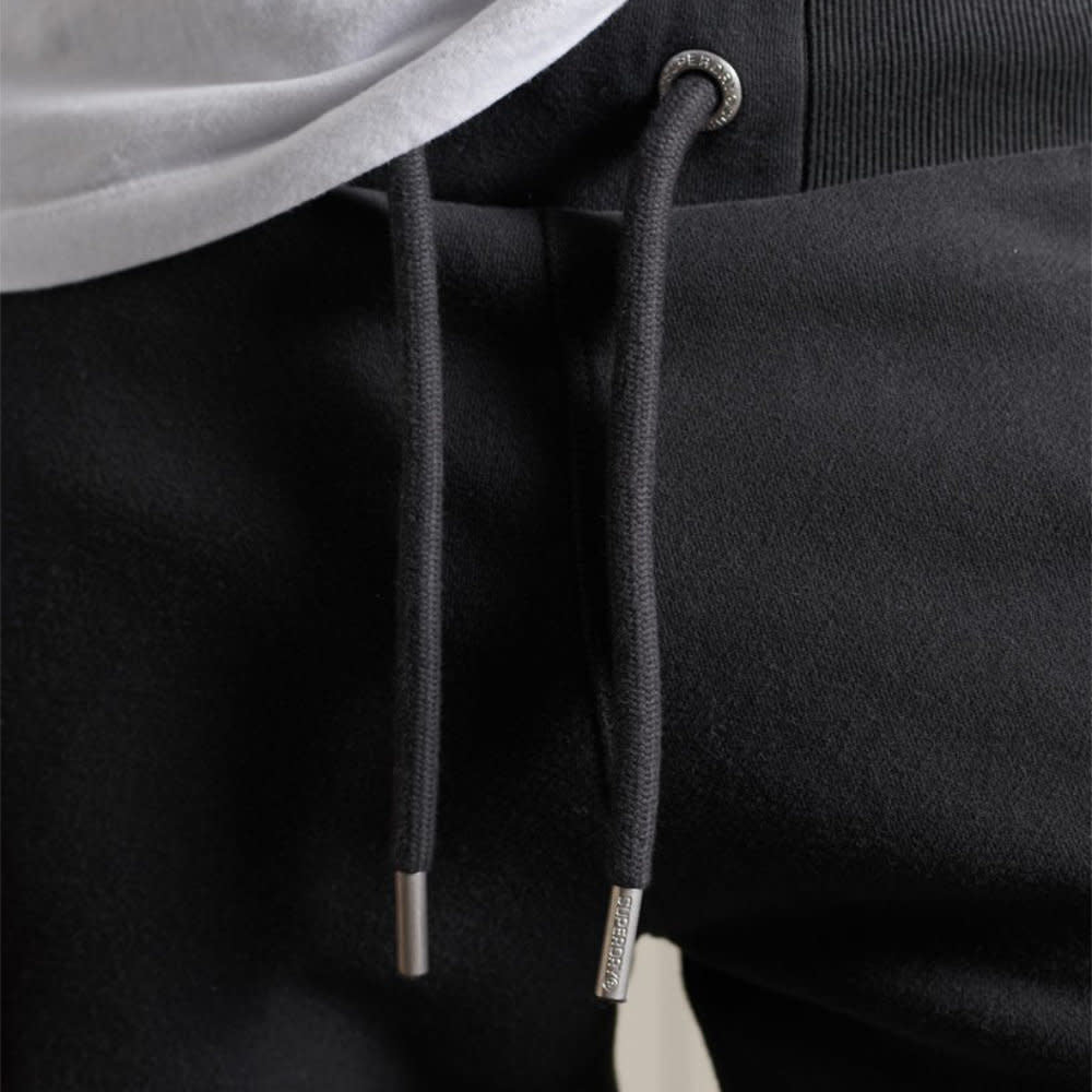 'Superdry Vintage Wash Embroidered Sweatpants' in 'Black' colour