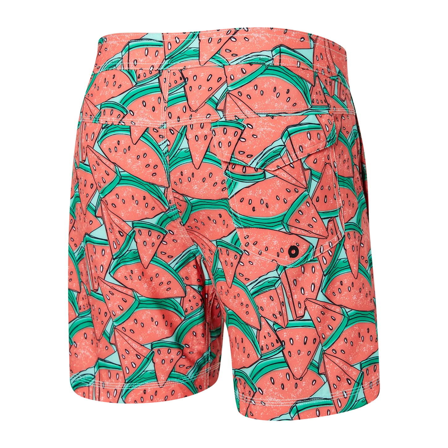 'SAXX Betawave 17" Swim Shorts' in 'Mega Melon' colour