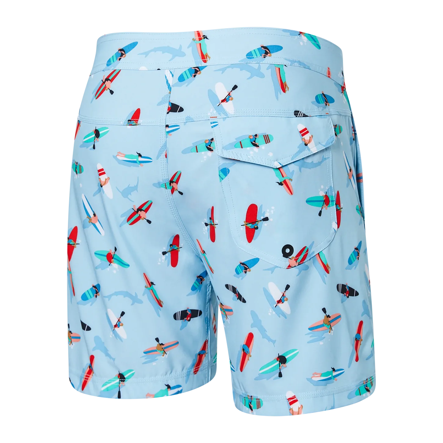 'SAXX Betawave 17" Swim Shorts' in 'Paddlers' colour