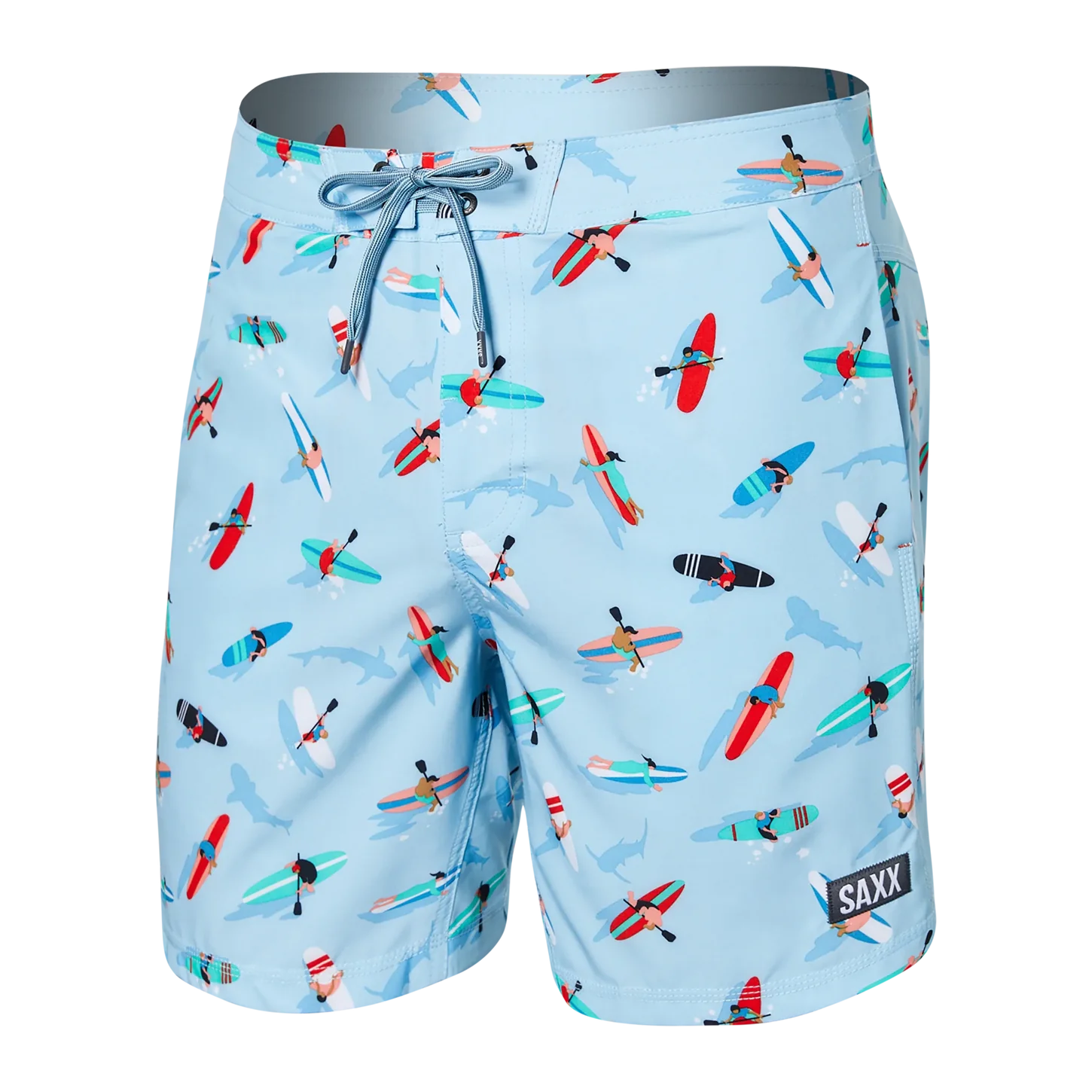 'SAXX Betawave 17" Swim Shorts' in 'Paddlers' colour
