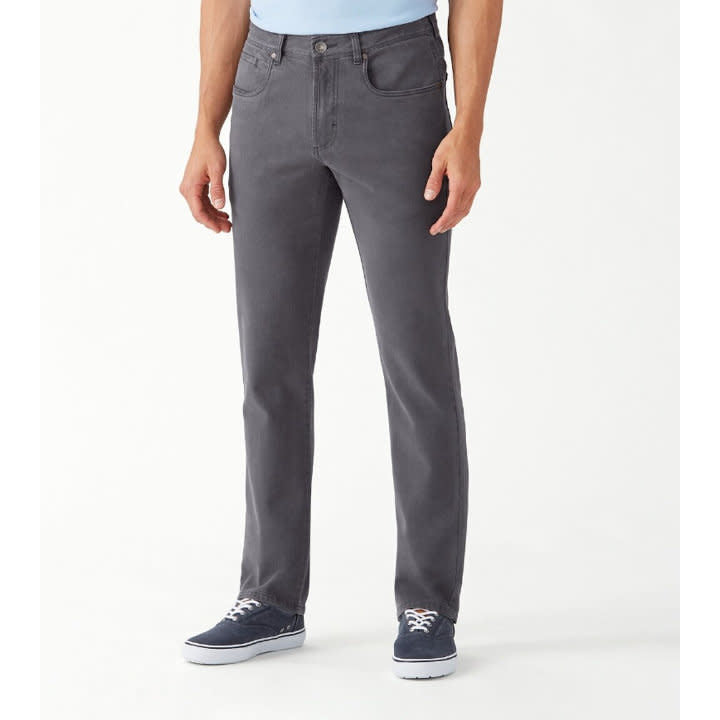 'Tommy Bahama Boracay Brushed Twill Pants' in 'Fog Grey' colour