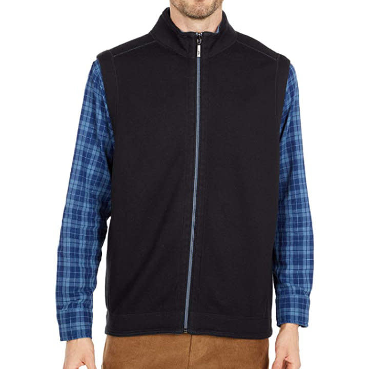'Tommy Bahama Flipshore Full Zip Vest' in 'Night Cap' colour