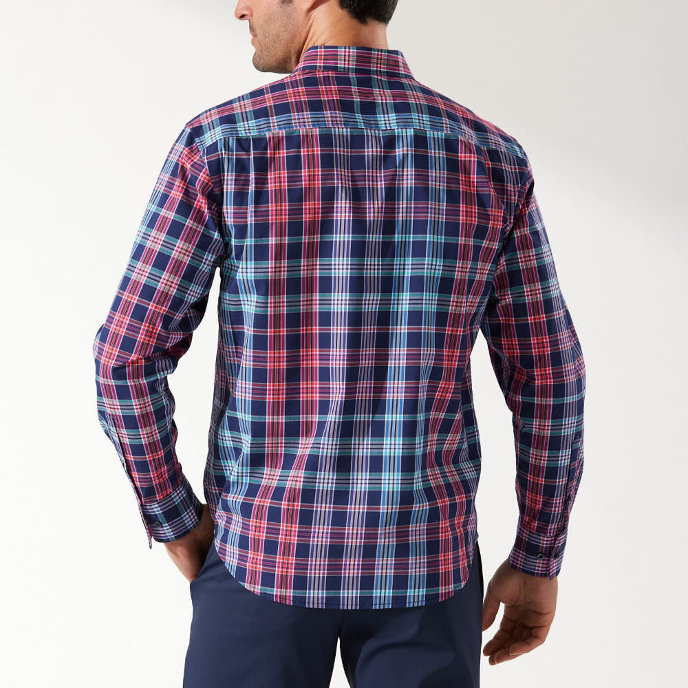 'Tommy Bahama Sarasota Stretch Setsail Plaid' in 'Island Navy' colour