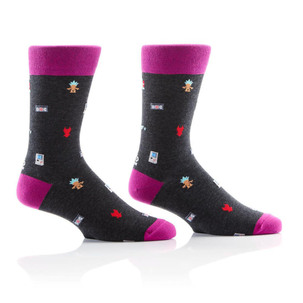 'Yo Sox The 90S Crew Socks' in 'Grey' colour