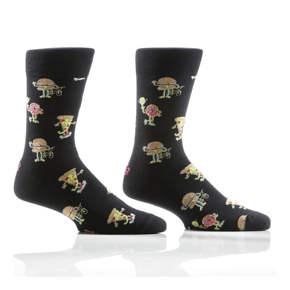 'Yo Sox Hungry Games Crew Socks' in 'Black' colour