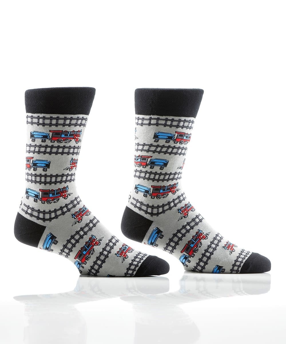 'Yo Sox Let'S Get Loco Crew Socks' in 'Grey' colour
