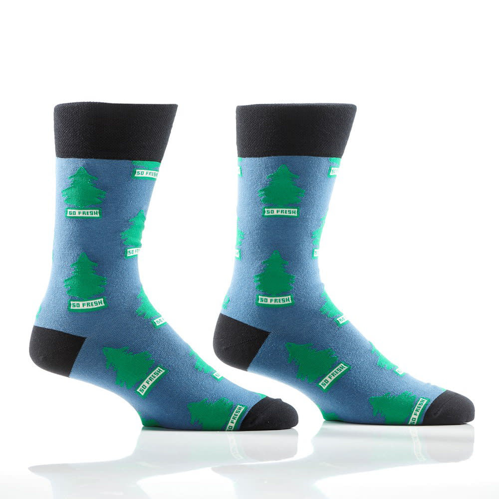 'Yo Sox So Fresh Crew Socks' in 'Blue' colour