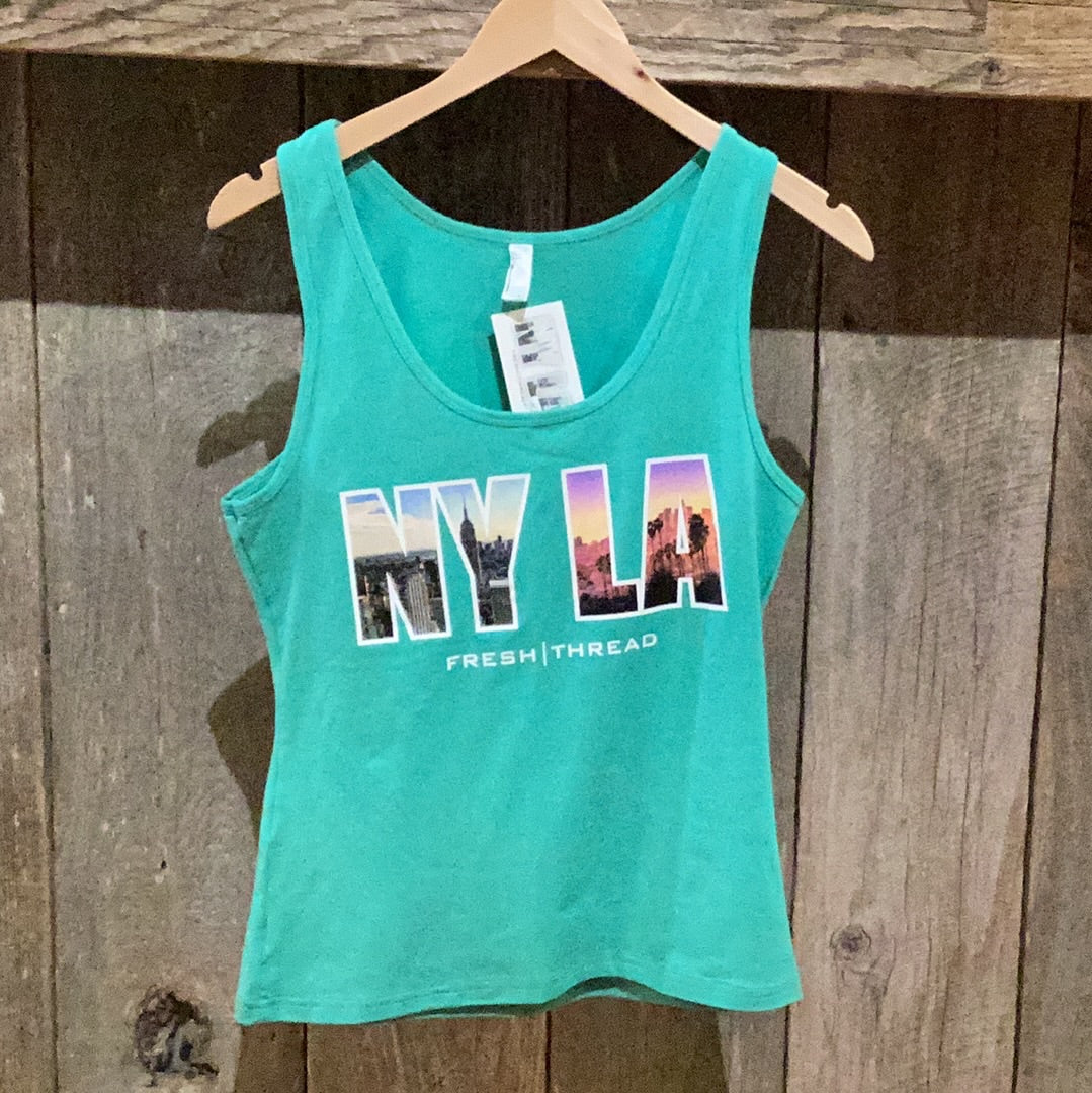 'NYLA Fresh Thread Women's Logo Tank Top' in 'Green' colour