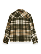 Scotch & Soda Brushed Wool Checkered Overshirt - Green Check - 2 - Tops - Overshirts