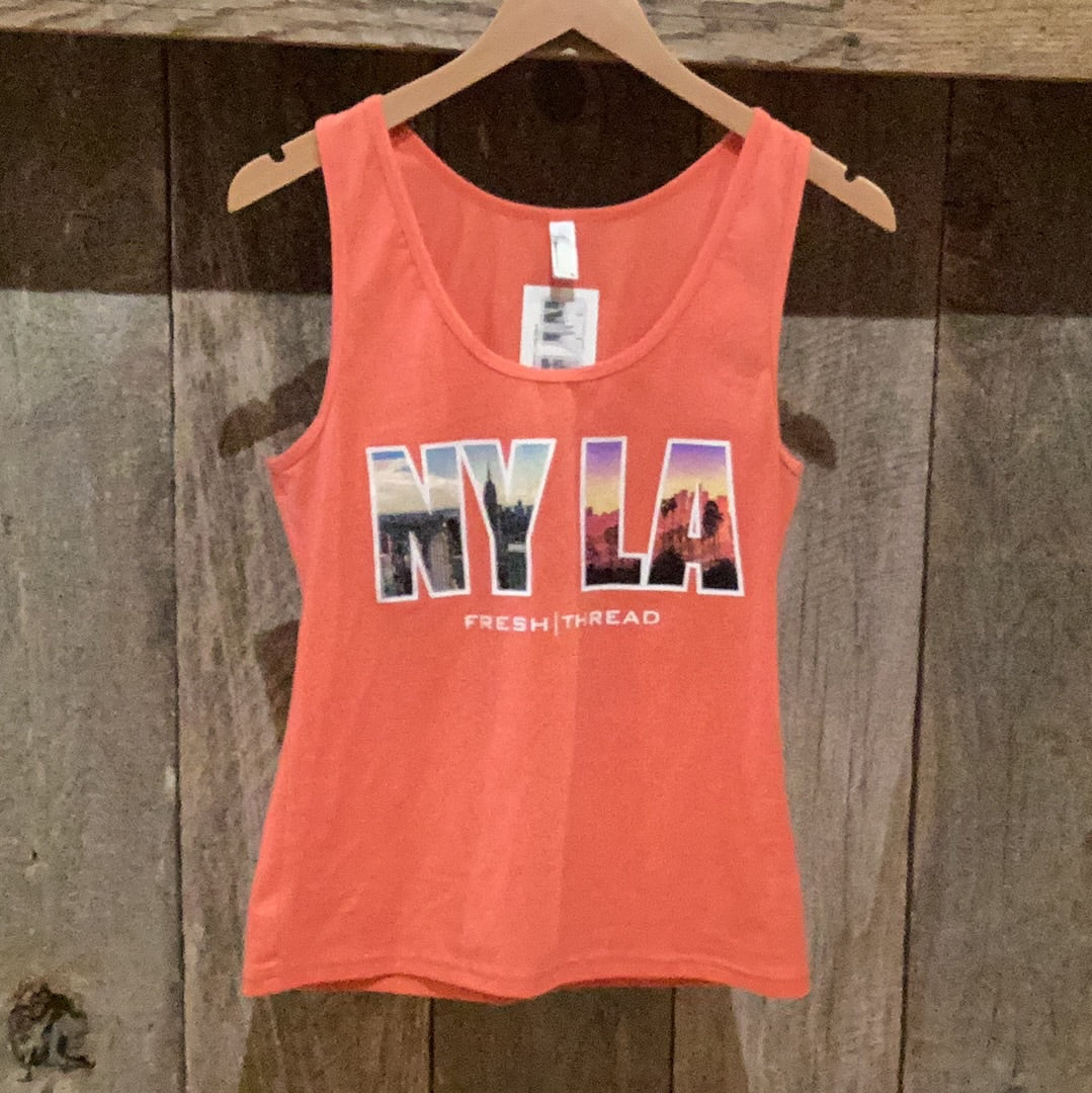 'NYLA Fresh Thread Women's Logo Tank Top' in 'Orange' colour