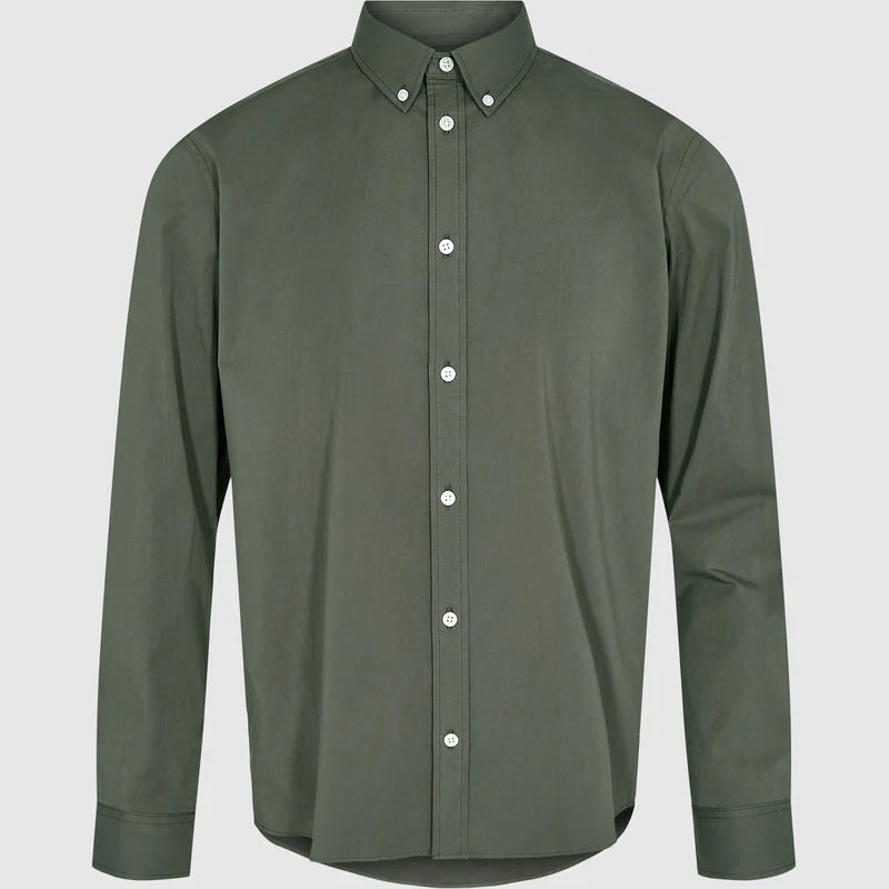MINIMUM Neil 9565 Long Sleeve Shirt - Beetle - 1 - Tops - Shirts (Long Sleeve)