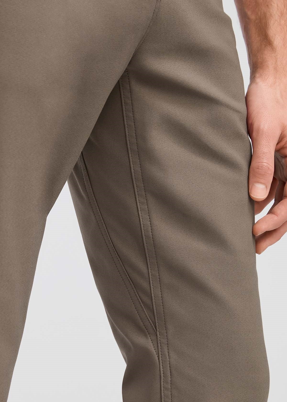 'Du/er NuStretch 5 Pocket Pant Slim' in 'Thyme' colour
