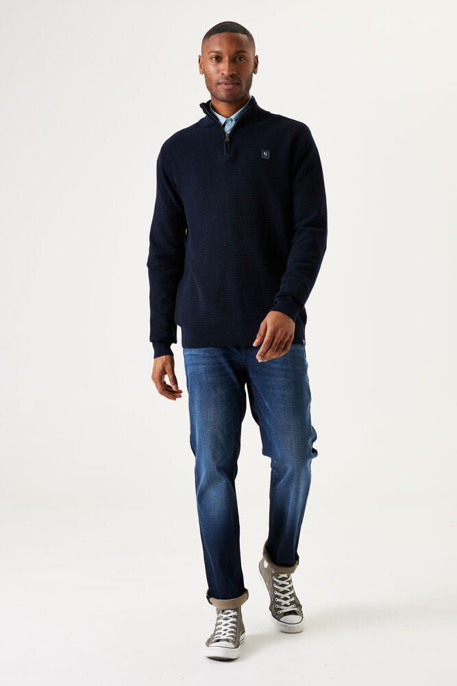 'Garcia T41241 Quarter Zip Sweater' in 'Navy' colour
