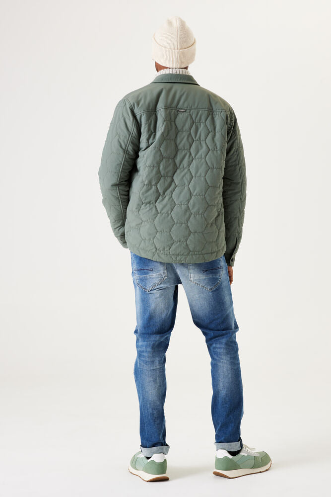 'Garcia U41103 Lightweight Overshirt' in 'Sage Green' colour