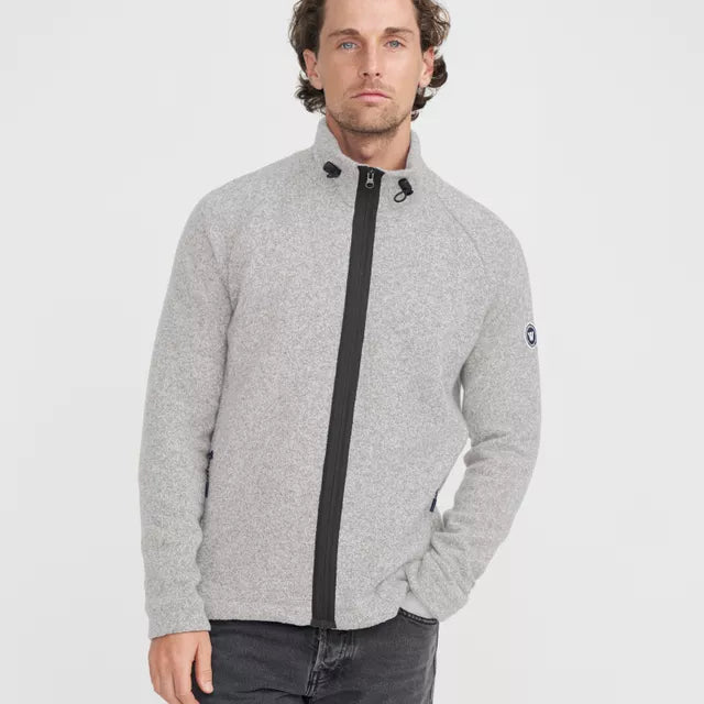 Holebrook Bror Fullzip Windproof Sweater - Marble Grey - 2 - Tops - Zip Sweaters