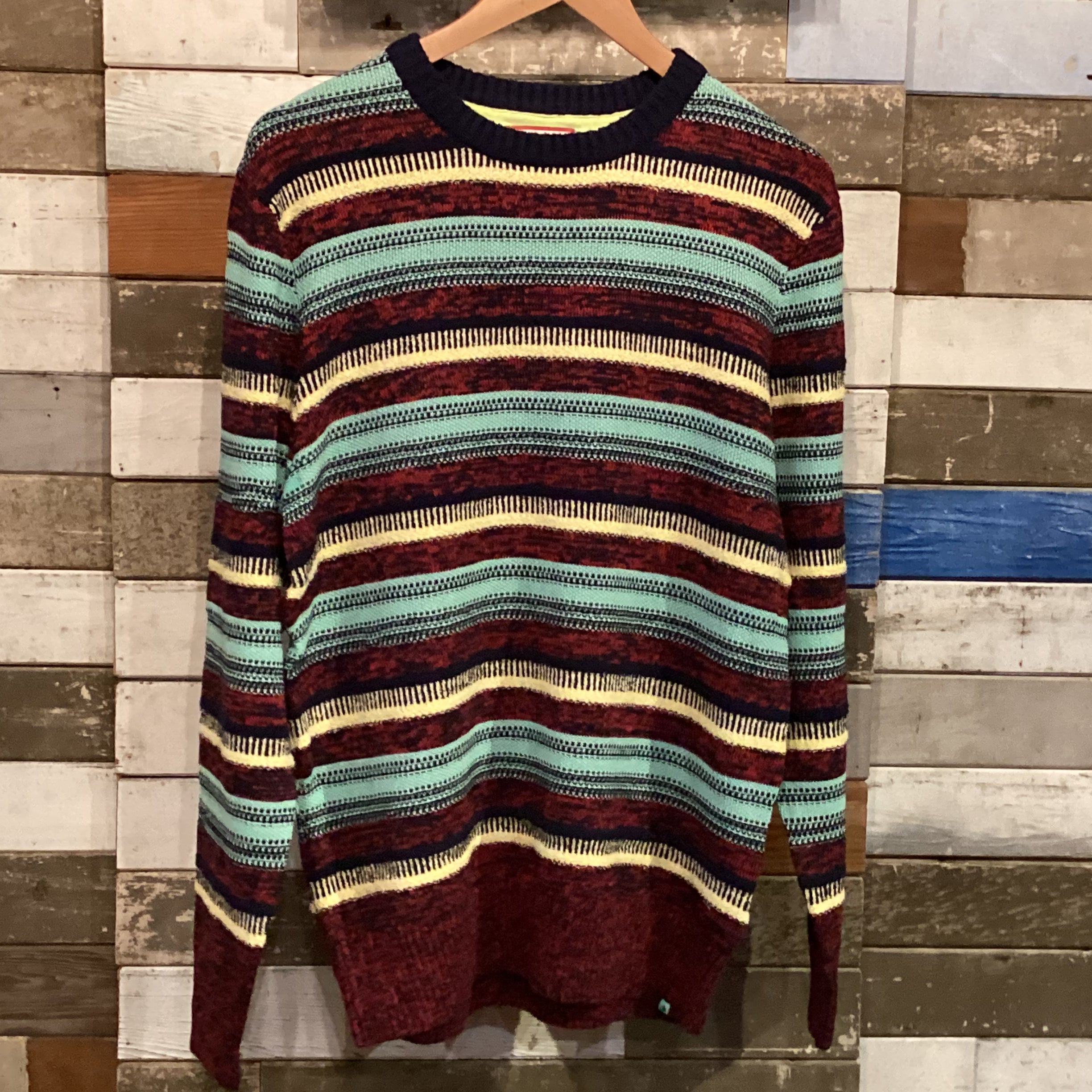Scotch & Soda Multi Yarn Stripe L/S Pullover Sweater - Multi - 1 - Tops - Knit Sweaters