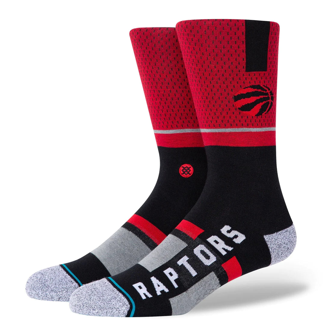 Stance Raptors Shortcut 2 Socks - Red - 1 - Socks - Crew Socks