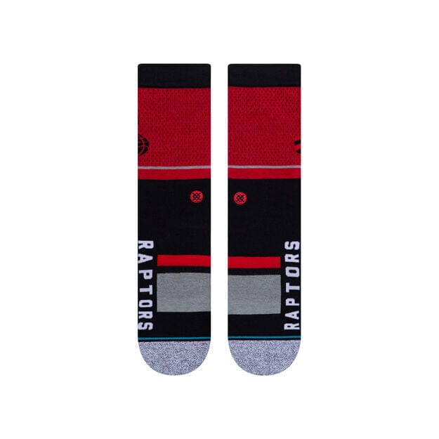 Stance Raptors Shortcut 2 Socks - Red - 2 - Socks - Crew Socks